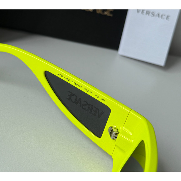 SALE! NEW Versace VE4482 Yellow Neon Shielded Sunglasses - Picture 6 of 6